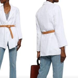 NWT Theory White Clairene Double Face Linen Jacket